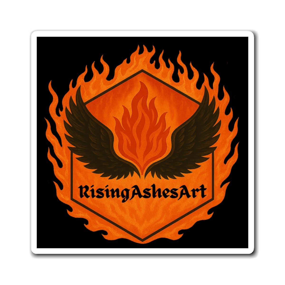 Flaming Wings Magnet