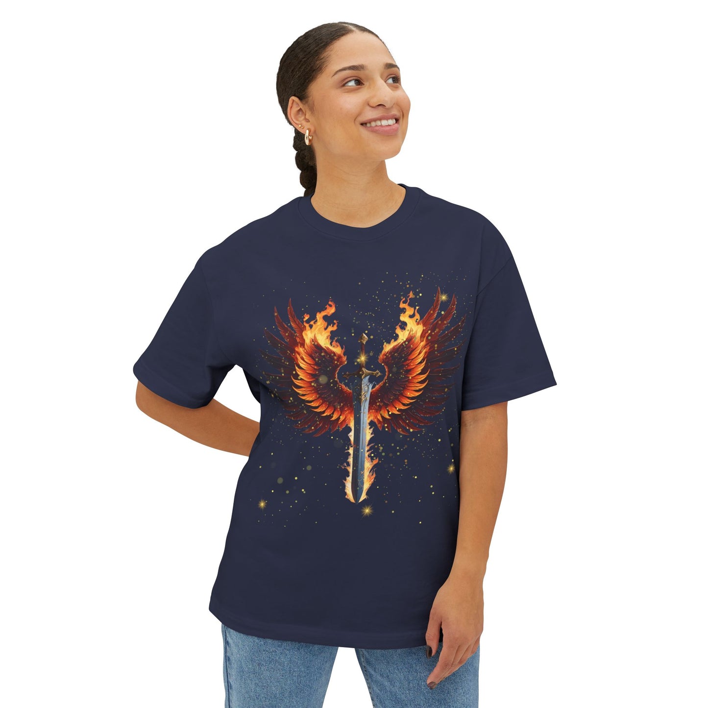 Fire Sword Unisex Boxy T- Shirt