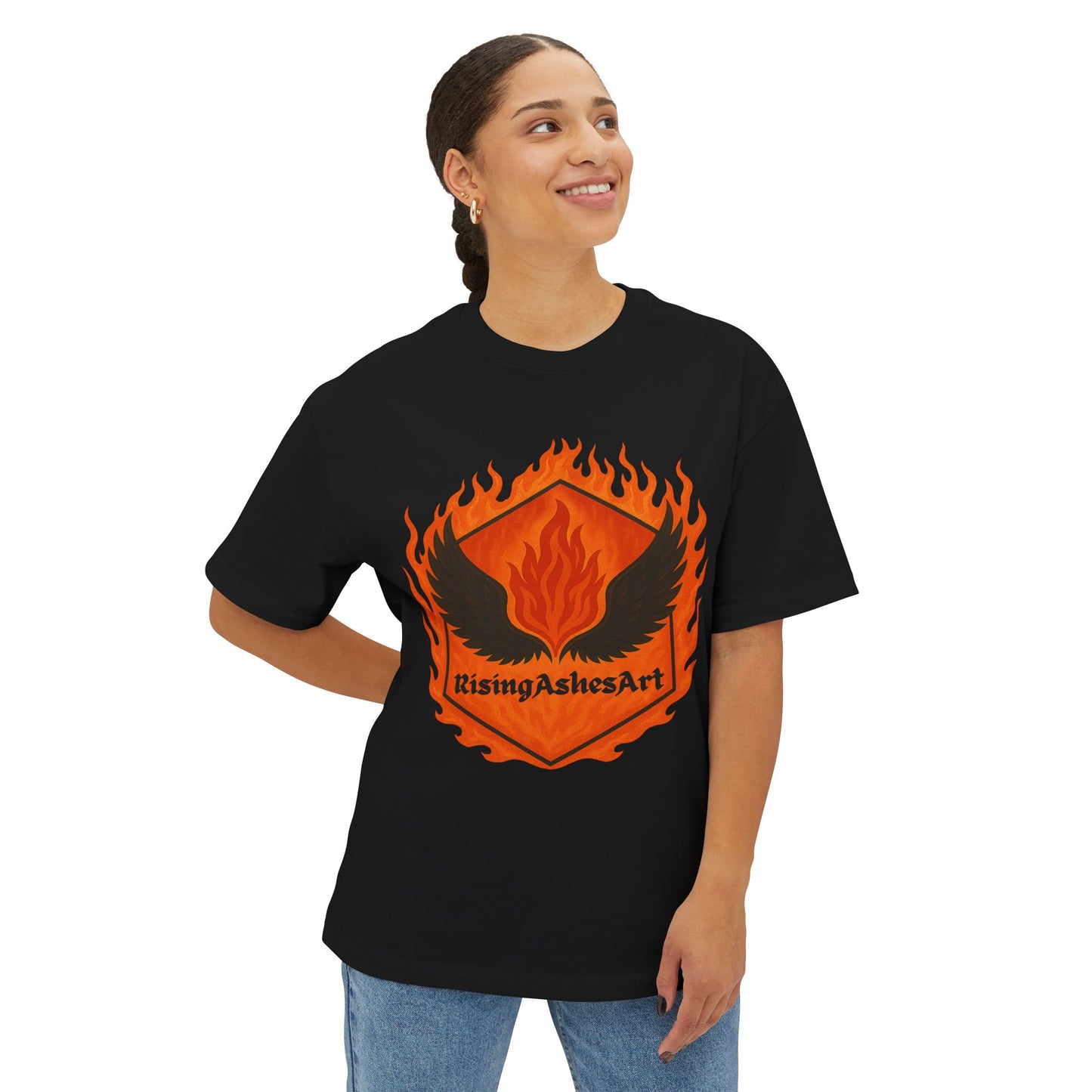 Flaming Wings Unisex Boxy T-Shirt