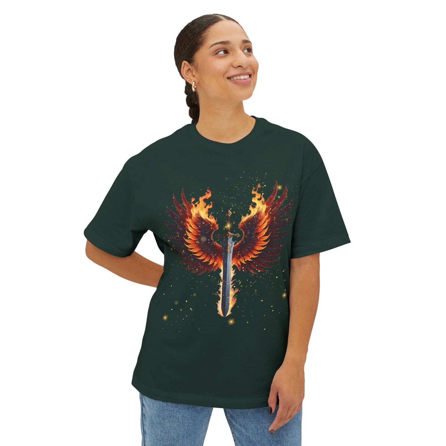 Fire Sword Unisex Boxy T- Shirt