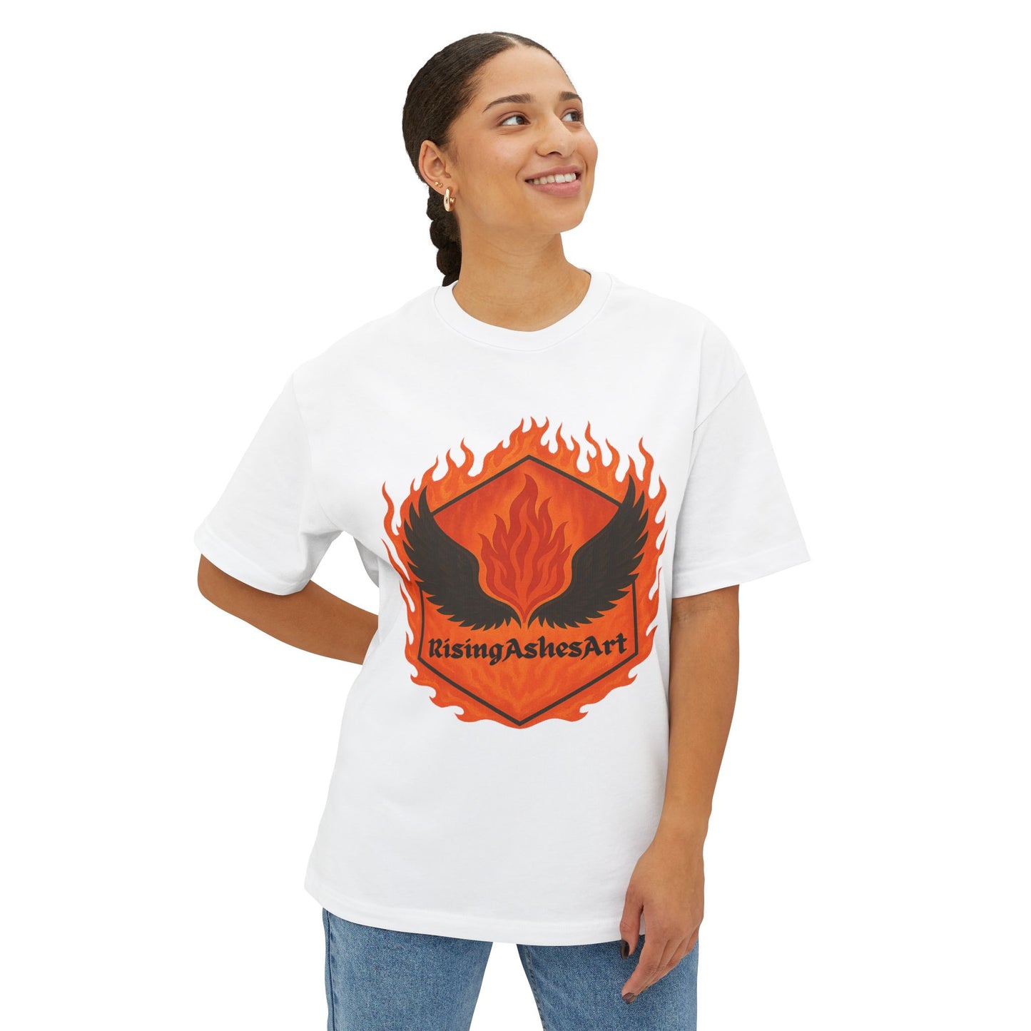 Flaming Wings Unisex Boxy T-Shirt