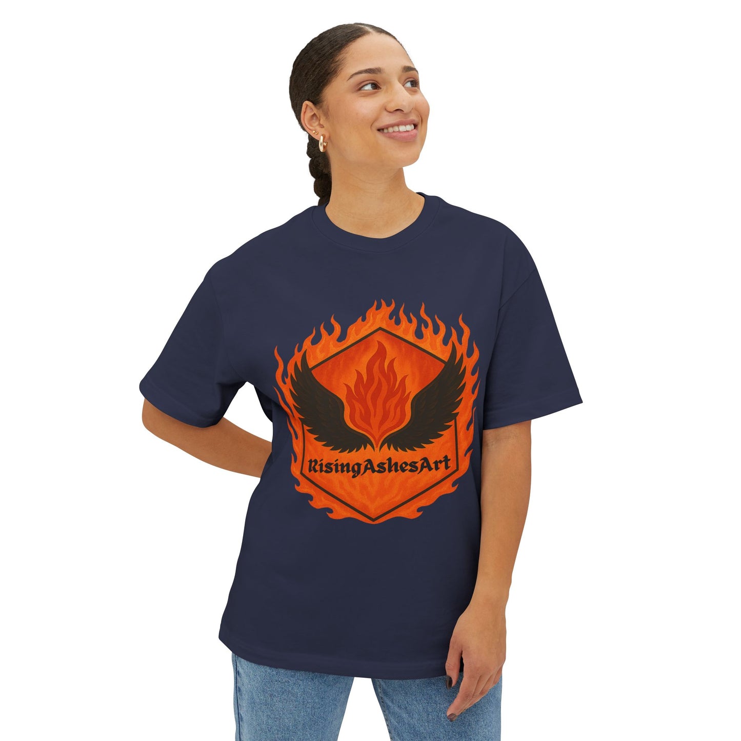 Flaming Wings Unisex Boxy T-Shirt